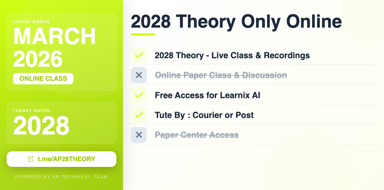2028 Theory Only Online - March